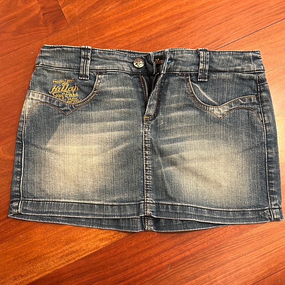 Killah Italian Designer Mini Jean Skirt - S